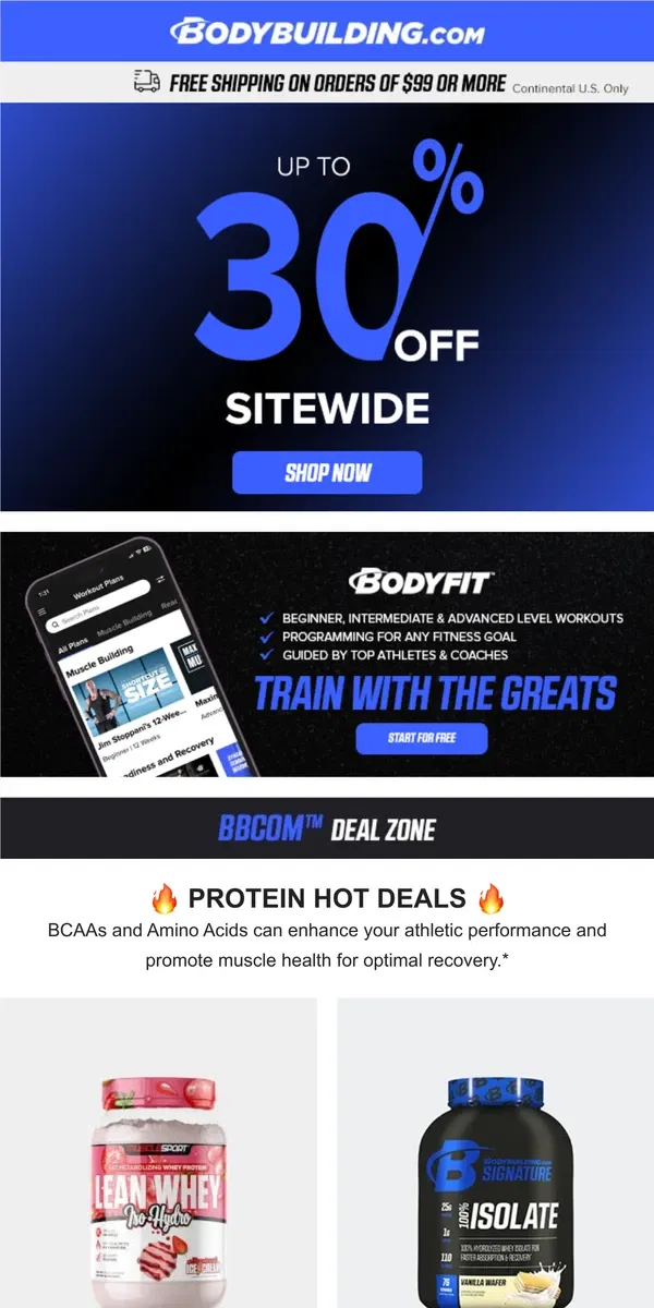 Email from Bodybuilding.com. 💪 The Best Muscle-Building Exercises For Every Body Part! + 🔥 HOT DEALS!