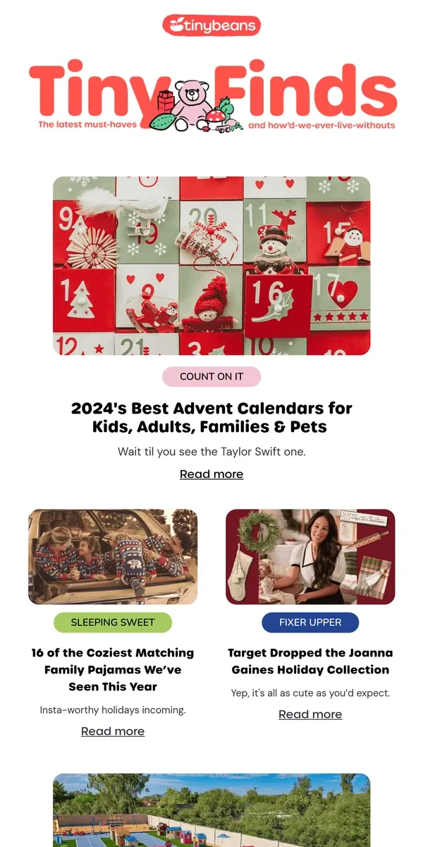 Email from Tinybeans. Advent Calendars Are Here & They’re Amazing!🎄